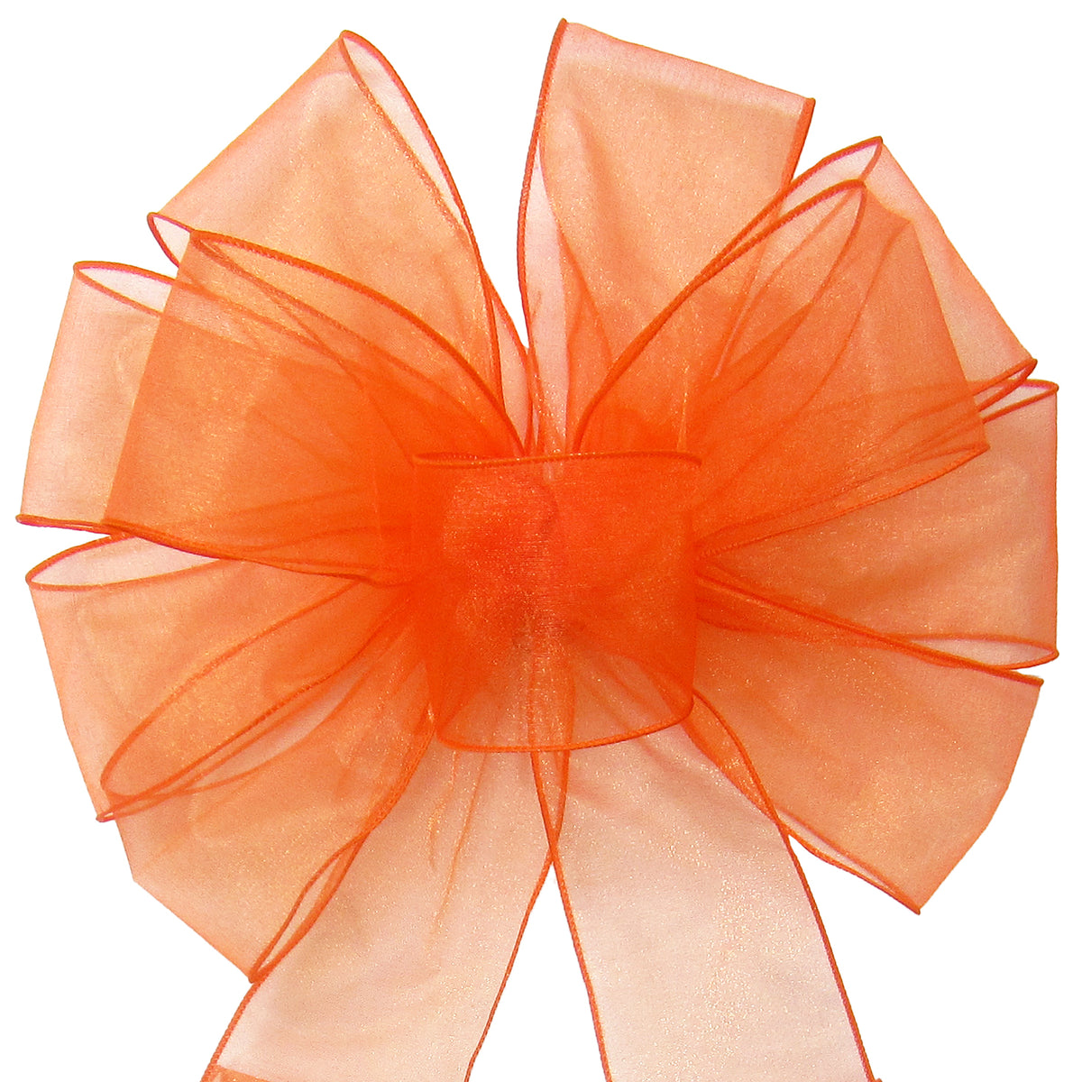 Wired White Chiffon Sheer Bows (2.5