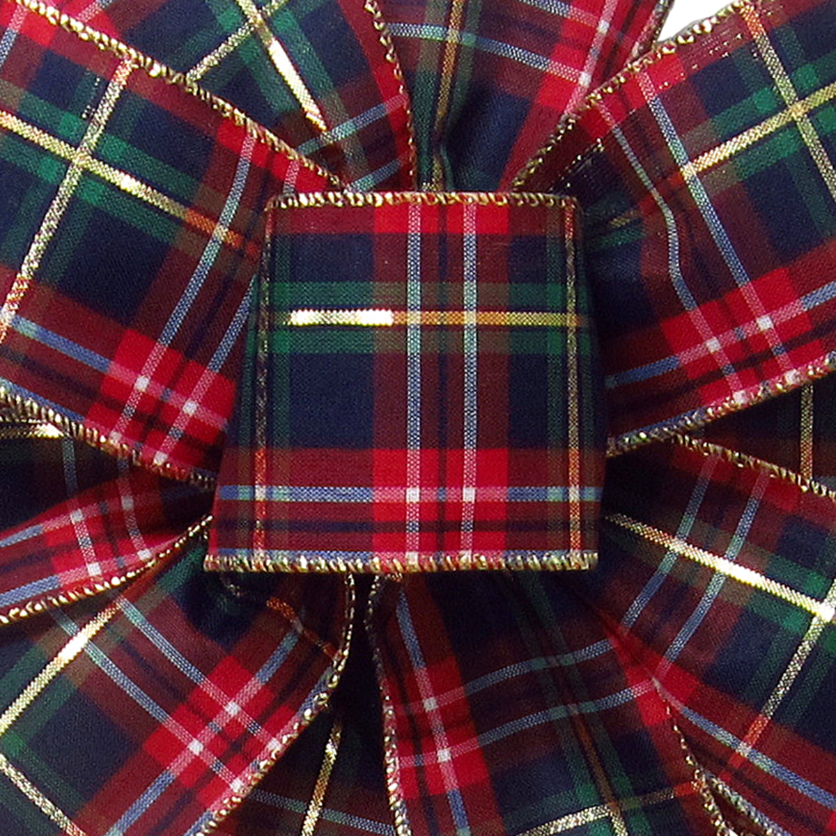 Wired Crimson & Navy Blue Plaid Holiday Ribbon #40 - 2.5