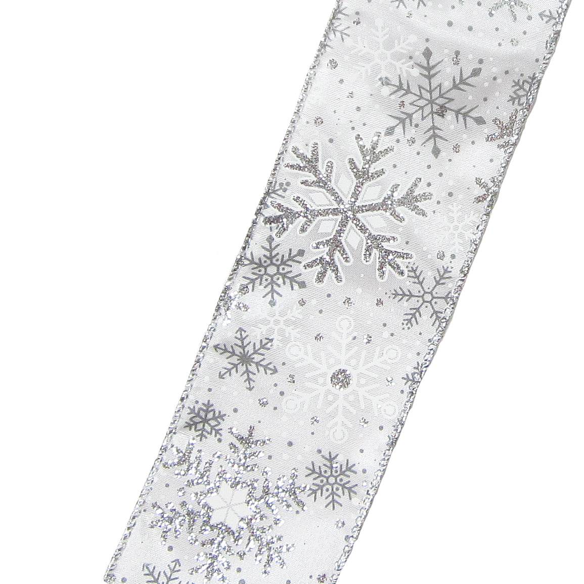 Wired Midnight Blue Snowflakes Christmas Ribbon #40 - 2.5W x 10Yards