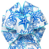Wired Seahorse & Starfish Sea Life Bows (2.5"ribbon~8"Wx16"L)