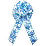 Wired Seahorse & Starfish Sea Life Bows (2.5"ribbon~8"Wx16"L)