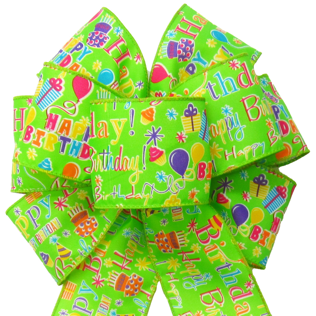 Happy Birthday Ribbon Birthday Wired Ribbon 2.5 Inch wired ribbon