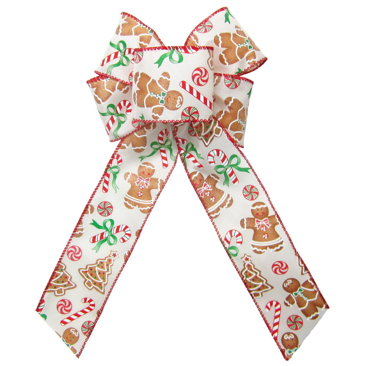 Candy Cane Peppermint Christmas Wired Edge Ribbon - ( 2-1/2 Inch