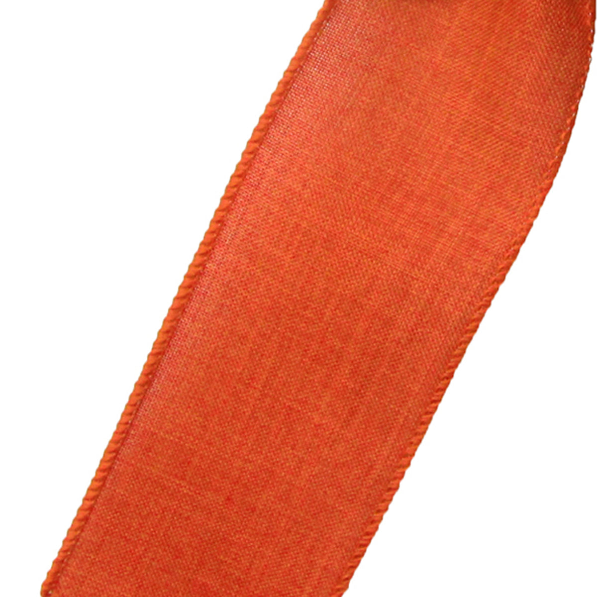 Wired Red Linen Ribbon #40 - 2.5W x 10Yards - Natural Ribbon