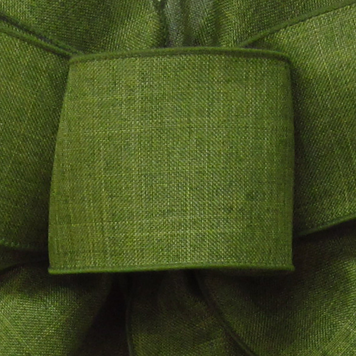 1.5 inch x 10 Yard Diagonal Weave Moss Green Fabric Ribbon
