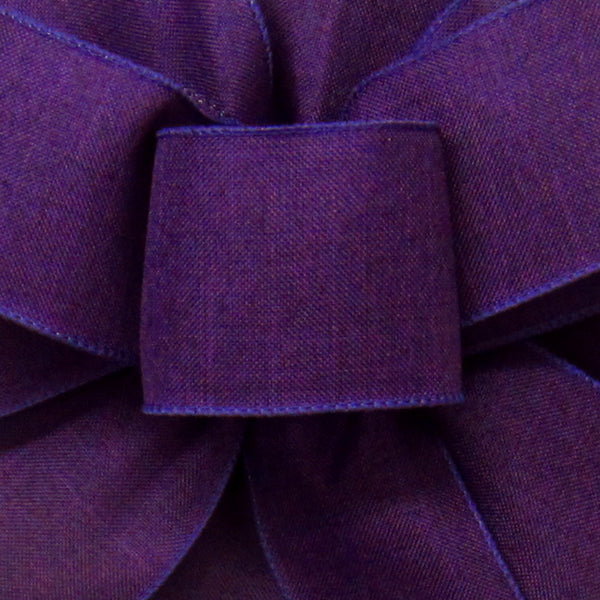 Wired Linen Ribbon - Wired Purple Linen Ribbon (#40-2.5"Wx10Yards)