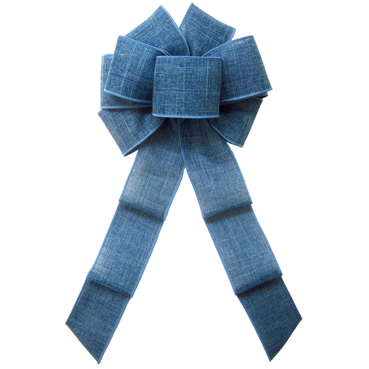 Light Blue Linen Ribbon Blue Cloth Ribbon Faux Linen 