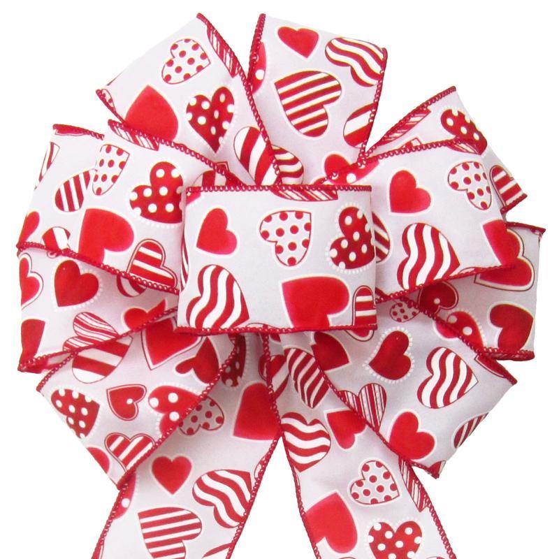Valentine's Ribbon, Heart Ribbon, Scattered Red Hearts, Red Hearts,  Valentine Ribbon, Hair Bow Ribbon, Wholesale Ribbon, PER YARD - Jennifer's  Goodies Galore
