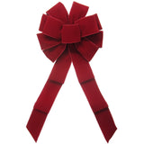 Wired Indoor Outdoor Berry Red Velvet Bow (2.5"ribbon~10"Wx20"L)