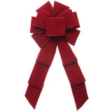 Wired Indoor Outdoor Berry Red Velvet Bow (2.5"ribbon~8"Wx16"L)
