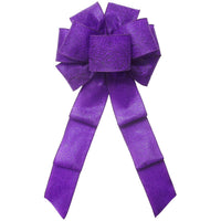 Wired Outdoor Purple Flower Embossed Waterproof Bow (2.5"ribbon~8"Wx16"L)