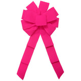 Wired Indoor Outdoor Bright Pink Velvet Bow (2.5"ribbon~10"Wx20"L)