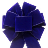 Wired Indoor Outdoor Bright Purple Velvet Bow (2.5"ribbon~8"Wx16"L)