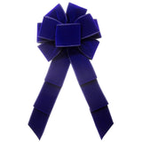 Wired Indoor Outdoor Bright Purple Velvet Bow (2.5"ribbon~8"Wx16"L)