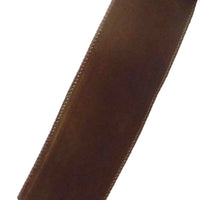 Wired Indoor Outdoor Brown Velvet Ribbon (#40-2.5"Wx10Yards)