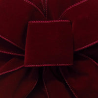 Wired Indoor Outdoor Burgundy Velvet Ribbon (#40-2.5"Wx10Yards)