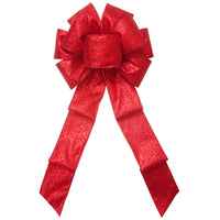 Wired Glittering Dots Red Bow (2.5"ribbon~8"Wx16"L)