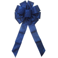 Wired Navy Blue Glittering Sparkle Bow (2.5"ribbon~10"Wx20"L)