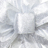 Wired Silver Glittering Sparkle Holiday Ribbon (#40-2.5"Wx10Yards)