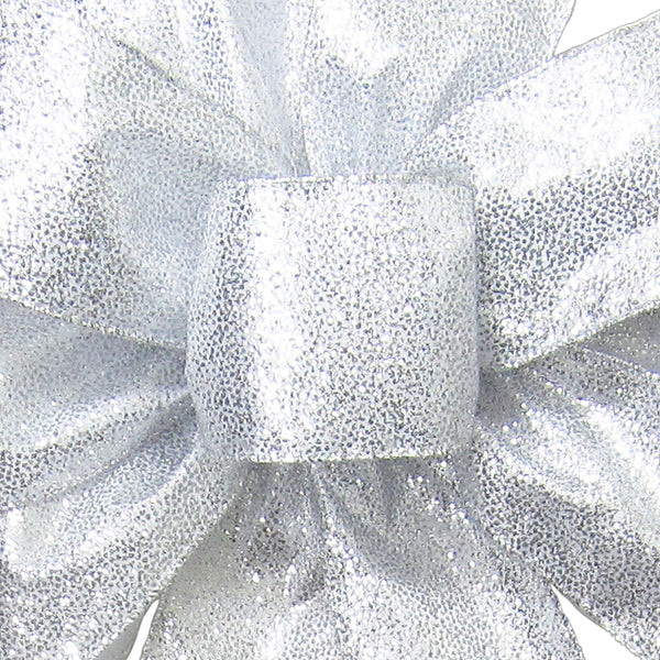 Wired Silver Glittering Sparkle Holiday Ribbon (#40-2.5"Wx10Yards)