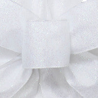 Wired White Glittering Sparkle Holiday Ribbon (#40-2.5"Wx10Yards)