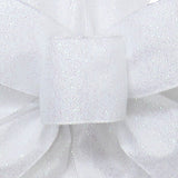 Wired White Glittering Sparkle Holiday Ribbon (#40-2.5"Wx10Yards)