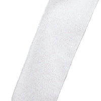 Wired White Glittering Sparkle Holiday Ribbon (#40-2.5"Wx10Yards)