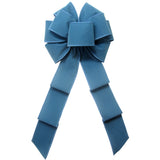 Wired Indoor Outdoor Light Blue Velvet Bow (2.5"ribbon~8"Wx16"L)