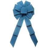 Wired Indoor Outdoor Light Blue Velvet Bow (2.5"ribbon~10"Wx20"L)