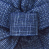 Wired Denim Navy Blue Linen Ribbon (#40-2.5"Wx10Yards)