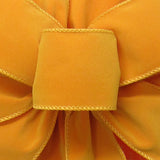 Wired Indoor Outdoor Mustard Yellow Velvet Ribbon (#40-2.5"Wx10Yards)