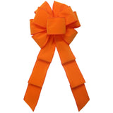 Wired Indoor Outdoor Orange Velvet Bow (2.5"ribbon~8"Wx16"L)