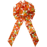 Wired Pumpkin Patch Fall Bows (2.5"ribbon~8"Wx16"L)