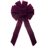 Wired Indoor Outdoor Purple Velvet Bow (2.5"ribbon~10"Wx20"L)