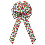 Wired Strawberries & Blueberries Fruit Bows (2.5"ribbon~10"Wx20"L)
