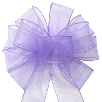 Wired Sheer Bows - Wired Lavender Chiffon Sheer Bows (2.5"ribbon~10"Wx20"L)