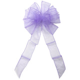 Wired Chiffon Bows - Wired Lavender Chiffon Sheer Bows (2.5"ribbon~10"Wx20"L)