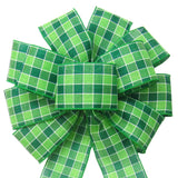 St Patrick's Day Bows - Wired Donegan Plaid St Patricks Day Bows (2.5"ribbon~10"Wx20"L)