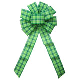 St Patrick's Day Bows - Wired Donegan Plaid St Patricks Day Bows (2.5"ribbon~10"Wx20"L)