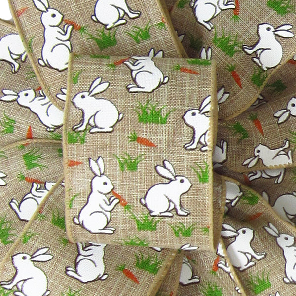 Easter Ribbon - Wired Bunch of Bunnies Easter Bunny Ribbon (#40-2.5"Wx10Yards)