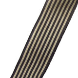 Cabana Ribbon - Wired Cabana Stripes Black & Natural Ribbon (#40-2.5"Wx10Yards)