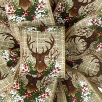 Wired Snowberry Deer Antlers Ribbon (#40-2.5"Wx10Yards)