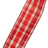 Wired Fireside Plaid Christmas Ribbon (#40-2.5"Wx10Yards)