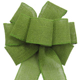 Burlap Bows - Wired Gunnysack Moss Green Burlap Bow (2.5"ribbon~8"Wx16"L)