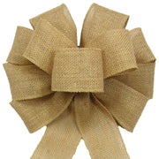 Wired Gunnysack Natural Burlap Bow (2.5"ribbon~10"Wx20"L)