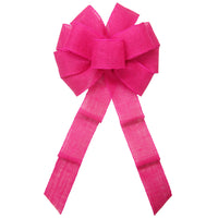 Burlap Wreath Bows - Wired Gunnysack Pink Burlap Bow (2.5"ribbon~10"Wx20"L)