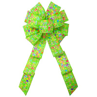 Wired Lime Happy Birthday Party Bows (2.5"ribbon~10"Wx20"L) - Alpine Holiday Bows