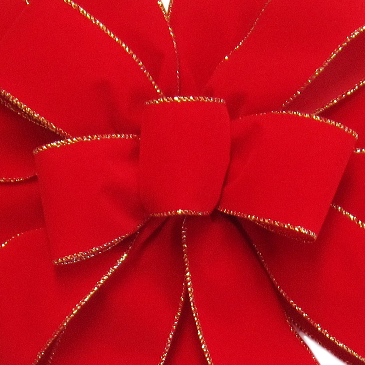 Wired Indoor Outdoor Bright Red Velvet Ribbon #40 - 2.5
