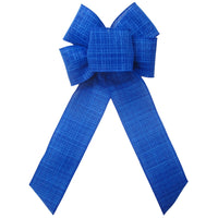 Wired Denim Royal Blue Linen Bow (2.5"ribbon~6"Wx10"L)