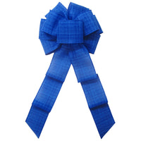 Wired Denim Royal Blue Linen Bow (2.5"ribbon~8"Wx16"L)